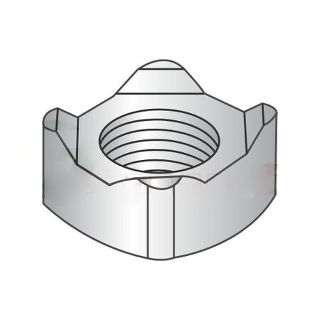 Newport Fasteners Square Weld Nut, M5-0.80, 18-8 Stainless Steel, 9 mm Wd, 9 mm Lg, 4.2 mm Ht, 2000 PK 792134